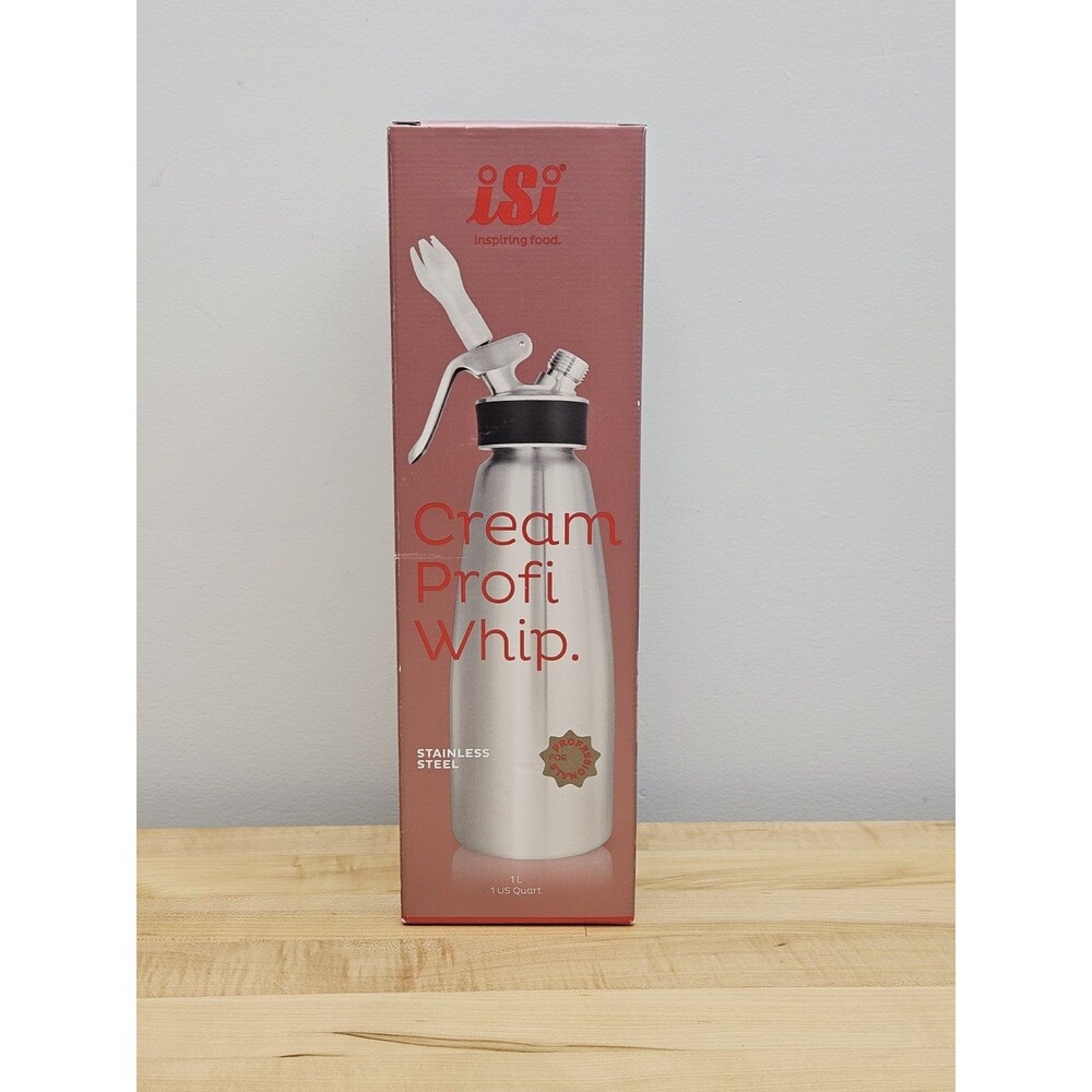iSi Cream Profi Whip 1L 1Qt Quart Stainless Steel Whipped Cream Dispenser 173001